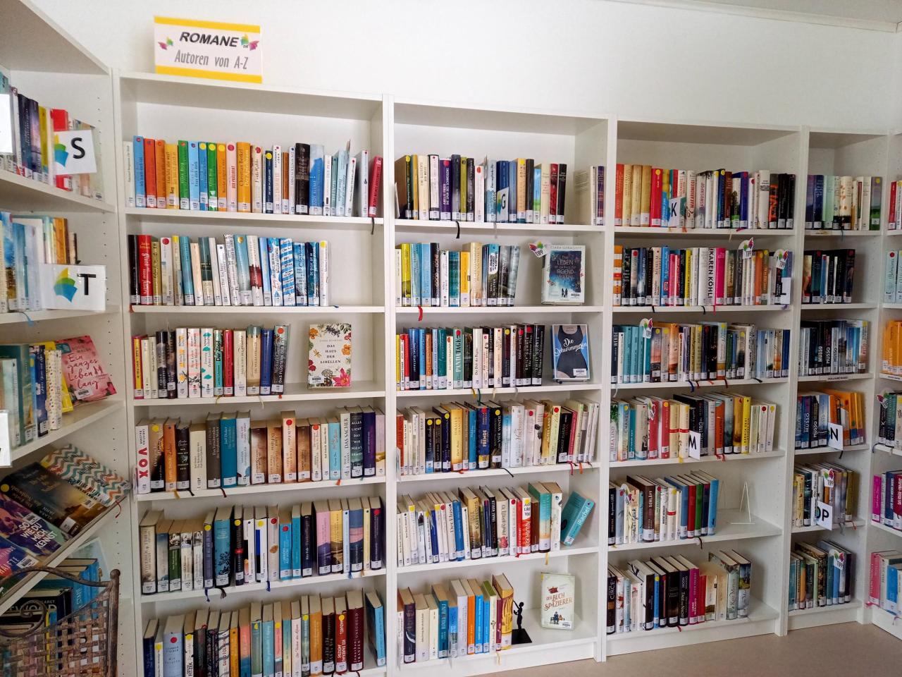 Bücherregal in der Bibliothek